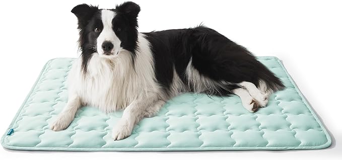 Bedsure Cooling Mat for Large Dogs – 41x28 Thin Washable Cooling Pet Pad for Puppy, QMAX>0.5, XL Portable Kennel Puppy Bed for Summer, Non-Slip Summer Crate Pad for Big Dog Up to 80 lbs