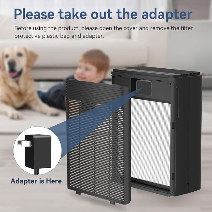 Air Purifiers for Home Large Room Up to 2000 Ft² with Washable Filters, AIUZLK H13 HEPA Filter,Bedroom Air Purifier for Pet,Air Cleaner for Smoke Pet Hair Dander Odor,P260 Black (Black)