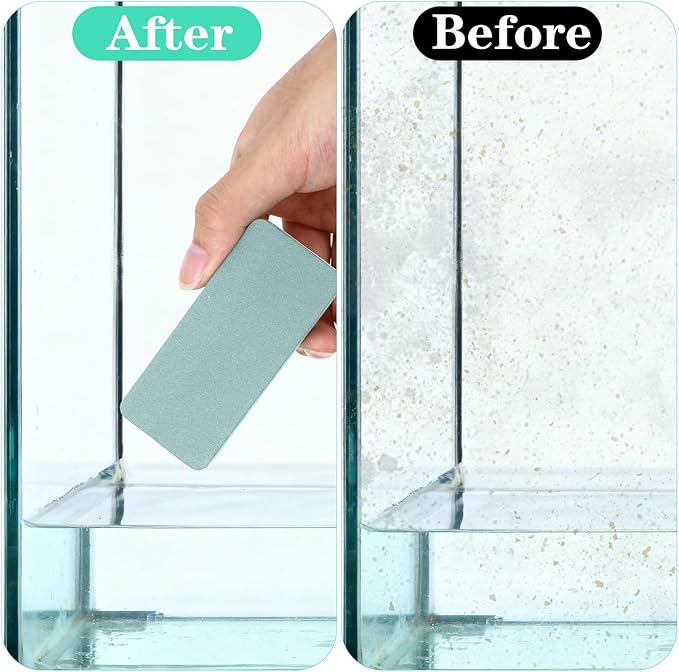 3Pack Aquarium Double Sided Sponge Brush, Aquarium Glass Cleaner Sponge, Algae Scrubber Pad for Glass Aquariums, Dual Sided Surface Buildew Remover, Aquariums Cleaning Tools (3.5"x1.54"x0.51")