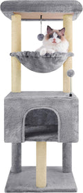 ROYPET Fashion Design 43.3" Cat Trees with Cat Houses,Grey