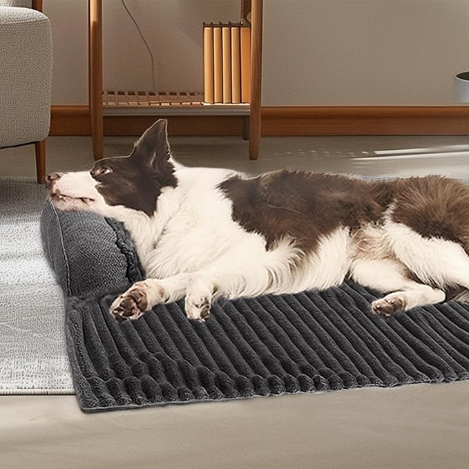 WINDRACING Luxury Dog Couch Bed, Washable Calming Dog Couch Cover, Couch Protector for Dogs, Waterproof Sofa Bed, Pet Bed Mats for Couch, Pet Couch Covers for Sofa Grey (Large 41x37x5inch) ﻿