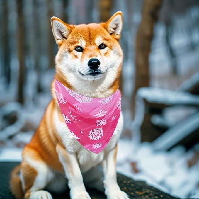 30 Pcs Winter Dog Bandanas Bulk Stitch Dog Bandanas for Small Medium Large Dogs Breed Scarves Grooming M