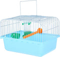 Portable Bird Cage for Travel with Perch Food Box and Water Dispenser Small Bird Carrier for Parrots Lovebirds 9.3X6.6X9.3 Inches
