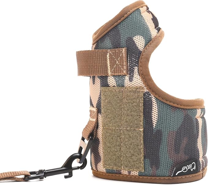Tactical Cat Harness and Leash for Walking Escape Proof Breathable Mesh Fabric, Green Jungle Camo, XX-Large, Adjustable Cat Walking Jackets, Padded Stylish Cat Vest