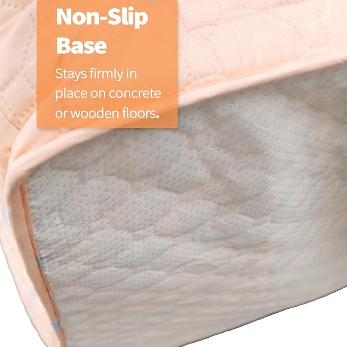 PJYuCien Dog Playpen Bottom Pad Fits for 36 Inch 4 Panels Exercise Pet Pen, Using as a Fence Stabilization and Puppy Pen Mat, Hoop and Loop Design, Orange (Playpen Not Included)