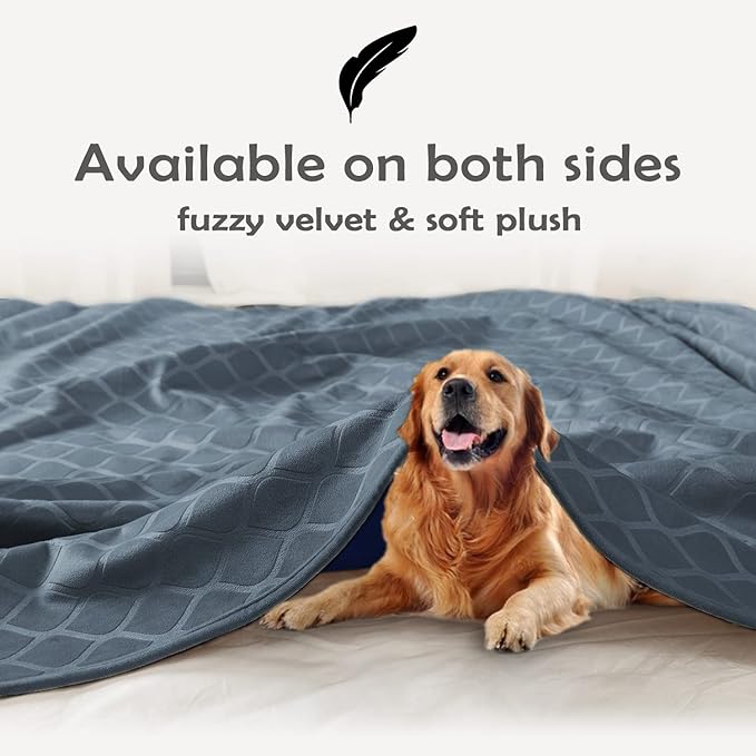 fuguitex Waterproof Dog Blanket Bed Cover Dog Crystal Velvet Moroccan Fuzzy Cozy Plush Pet Blanket Throw Blanket for Couch Sofa