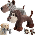 Linen Safari Companions, Squeaky Dog Chew Animals, with Durable Linen Material, Durable and Resistant to Chewing, for Relieve Dog's Boredom (Dog+Monkey)