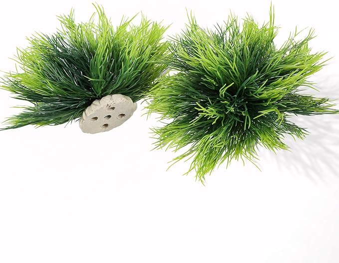 2pcs Aquarium Plants Decorations Artificial Fish Tank Plants Plastic Fish Tank Accessories Green Natural Style Aquarium Plants