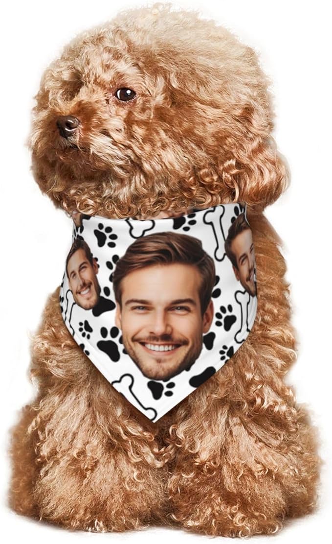 Custom Dog Bandana for Cat Dog Pet Add Your Design Personalized Neckwear Bandanas with Your Text Logo Image Customized Pet Scarf Funny Gifts Style 11