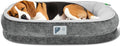 Dog Bed Medium Size Dog,Orthopedic Bed with Removable Cover&Non-Slip Bottom Couch Bed with Four-Sided Bolster Grey M
