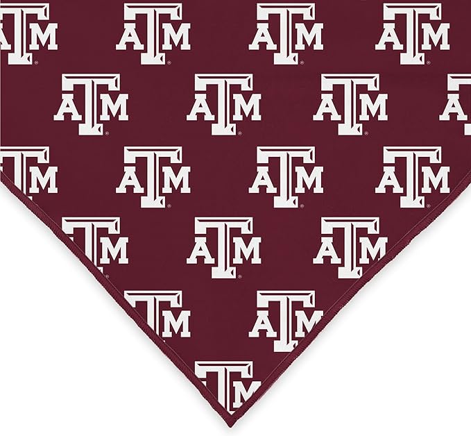 Texas A&M Aggies Officially Licensed Bandana for Dogs and Cats | Fits Pets Great Gift Idea | Easy-to-Tie (Small, 13")