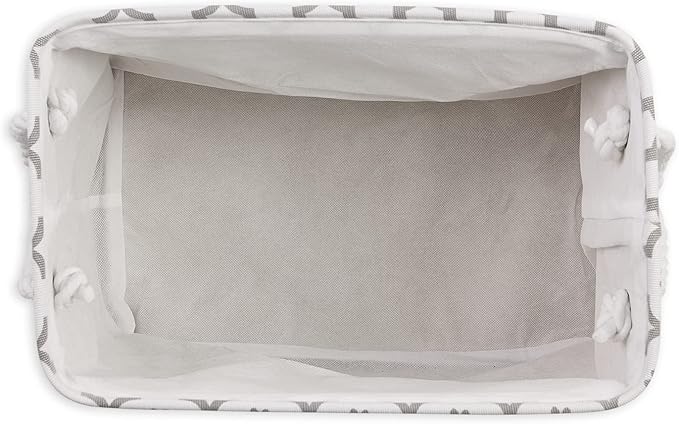 Bone Dry Pet Storage Collection Lattice Paw Print, Medium Rectangle, White/Gray