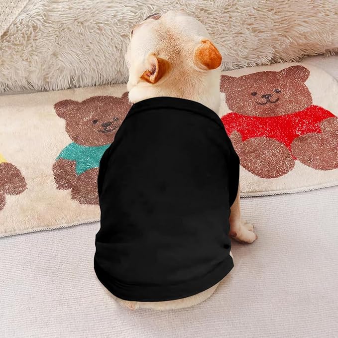 Personalized Dog Shirt Design Your Own Add Photo Text Logo Name Summer Breathable Dogs T-Shirt Clothes for Small Medium Large Pet, 1 PC Blank Black, XS