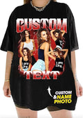 NAZENTI Custom Bootleg Rap Tee, Custom T-Shirts with Picture, Retro Custom Bootleg, Valentine's Gifts for Him Her