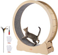 VEVOR Cat Exercise Wheel, 52" Large Cat Treadmill Wheel for Indoor Cats, Running Wheel with Detachable Carpet & Teaser for Running/Walking/Training, Suitable for Most Cats