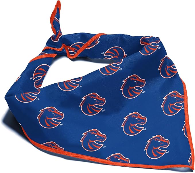 Boise State Broncos Officially Licensed Bandana for Dogs and Cats | Fits Pets Great Gift Idea | Easy-to-Tie (Small, 13")