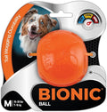 BIONIC Ball Dog Toy, Medium - Interactive Dog Chew Toy That Stands Up to The Toughest Chewers, for Dogs Between 15-35 lbs. (7-15 kg.)