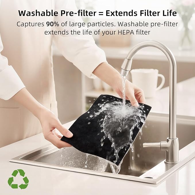 uahpet Air Purifier Slim Replacement Filter 1 Pack, True HEPA Replacement Filters Compatible with uahpet Pet Air Purifier for Pet Fur, Dander, Dust, Smoke, Pollen
