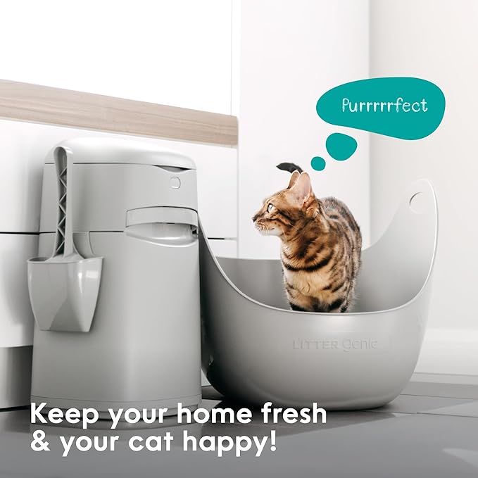 Litter Genie Easy Roll Cat Litter Disposal Pail | Odour Control, Refill Bags & Scoop