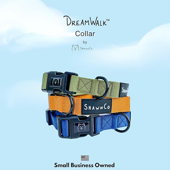 ShawnCo Dream Walk Dog Collar- Premium, Adjustable and Comfortable Pet Collar for Small, Medium, Large and Extra Large Dogs (L, ICY Lilac)