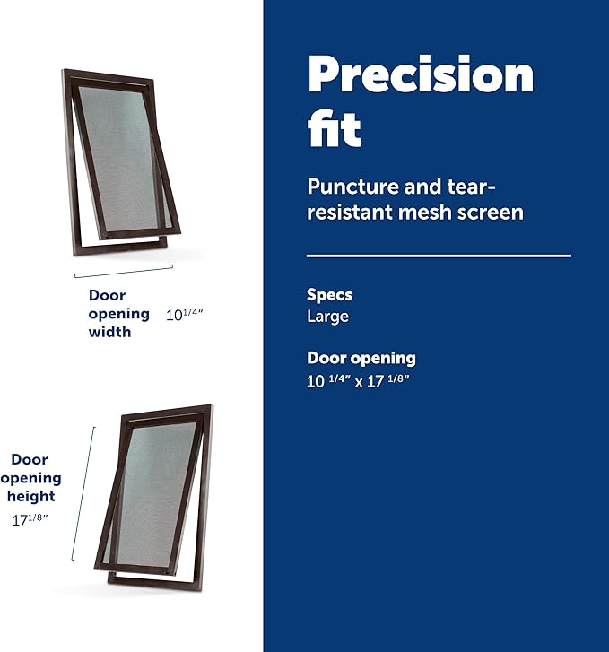 PetSafe Pet Screen Door - Heavy Duty, Tear- & Puncture-Resistant Dog & Cat Mesh Flap - Storm Door Compatible - Large - for Dogs & Cats up to 100 lb