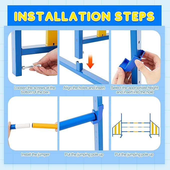 Agility Wing Jumps with Bar Dog Training Hedge Metal Frame Adjustable Pet Hurdles Jump Bars for Indoor Outdoor Dog Pet Agility Course Game