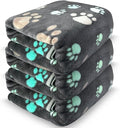 Dog Blankets for Large Dogs, 3 Pcs Dog Blanket Washable, Soft Fluffy Flannel Pet Blanket Mat Cover for Bed Couch, Cute Print Puppy Blanket 60" x 50"
