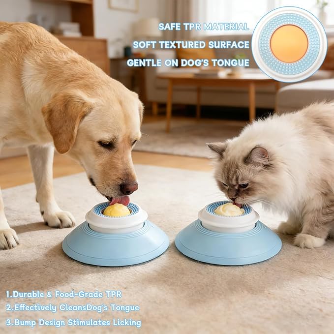 2026 New Lick Sphere Dog, Anxieties Relief Slow Feeder Dog Lick Ball Treat Dispenser, Non-Slip Licking Bowl, Enrichment Toys, Suitable for All Types of Dogs/Cats
