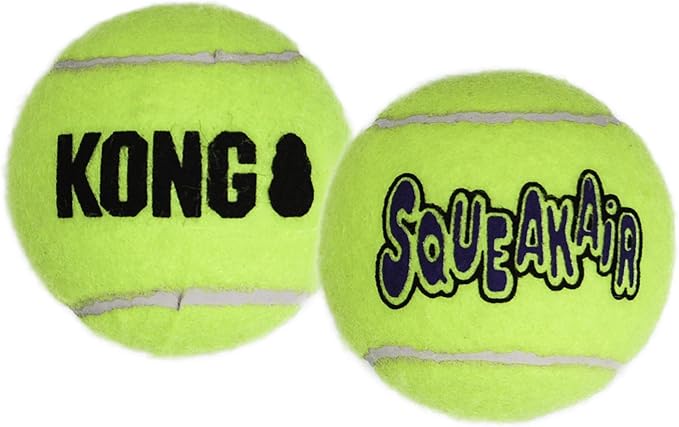 KONG Air Dog SqueakAir Dog Toy Tennis Balls, Medium (6 Pack)