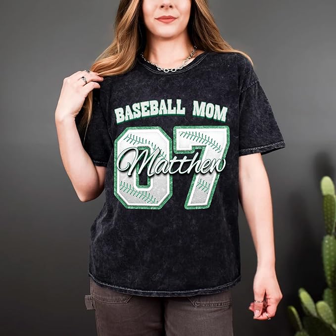 H-DEWALL Custom T Shirts Mineral Wash Tshirt Bootleg Rap Tee Customized Gifts for Boyfriend Birthday Shirts Tops for Women