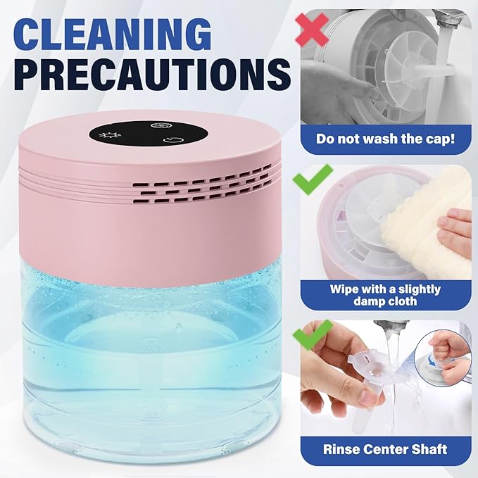 Water Air Purifiers for Home, Air Washer Purifier & Essential Oil Diffuser for Bedroom, Office, Living Room, Water Based Air Purifier with 24H Auto Shut-off, 3-Speed Modes, Touchscreen for Pets, Pink