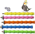 kathson 5 PCS Bird Perch Parrot Stand Cage Accessories Natural Wooden Stick Paw Grinding Rough-surfaced Chew Toy for Cockatiels,Cockatoo,Lorikeet,Conure,Parakeet (Random Color,6.29inch)