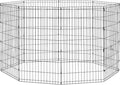 New World Folding Metal Dog Exercise Pen, Indoor/Outdoor Playpen with No Door, Provides 16 Sq Feet of Play Space, 42-Inches Tall, Black E-Coated
