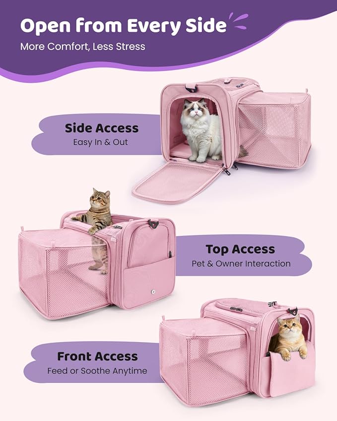 MIDOG Cat Carrier Soft for Small to Medium-Sized Cats,Up to 25 Lbs, TSA Airline Approved Soft Sided Pet Carrier