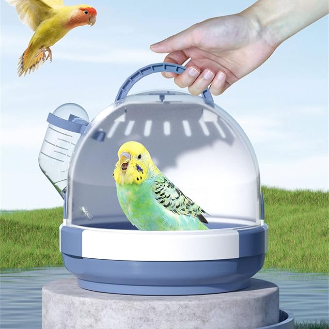 Portable Clear Bird Parrots Transport Cage Window Carrier Bag Breathable Bird Carrier Travel Bag