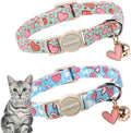 Cat Collar,2 Pack Valentines Day Cat Collar Breakaway,Safety Adjustable Collars with Bell for Kitten，Adjustable 7-12 Inch,Pet Supplies Accessories