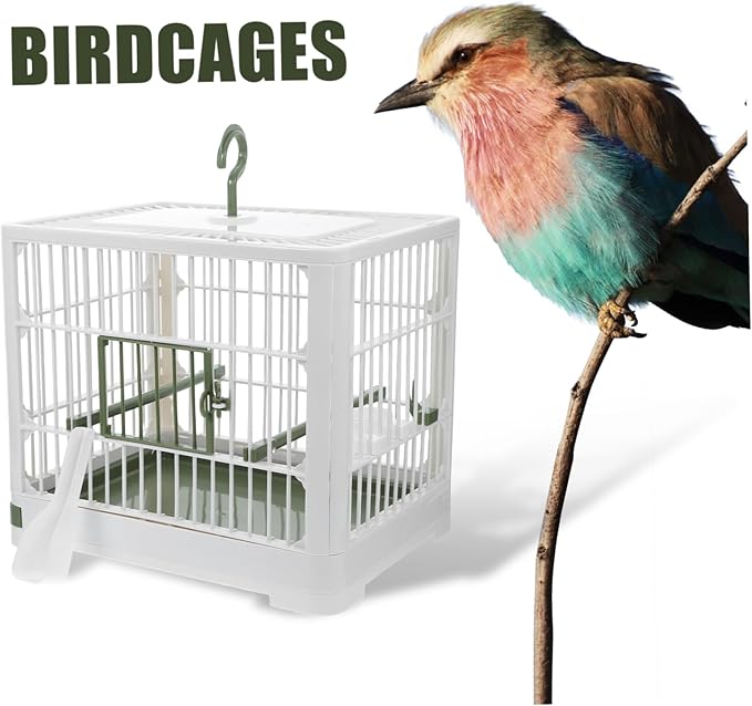BESPORTBLE Foldable Bird Travel Carrier Cage Lightweight Portable Design for Parakeets and Small Birds for Travel and Outdoor Use Construction for Reliability