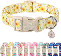 Sunflower Dog Collar, Adjustable Cute Dog Collars for Large Dogs, Lightweight Summer Fall Pet Collar with Quick-Release Buckle for Boy&Girl Dogs L