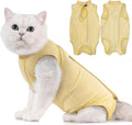 Avont Cat Recovery Suit - Kitten Onesie for Cats After Surgery, Cone of Shame Alternative Surgical Spay Suit for Female Cat, Post-Surgery or Skin Diseases Protection -Yellow(M)