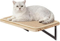 Cat Floating Wall Shelf with Scratching Mat, 1PC 9.7X16.6 Inch Large 1 Inch Thick Wood Cat Window Perches Hanging Shelves Wall Mounted Beds for Sleeping, Playing, Climbing, Support to 30 LBS
