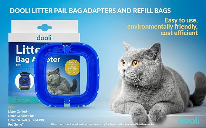 Cat Litter Pail Bag Adapter, Fits Litter Genie, Fits LItter Genie Plus, Fits Litter Genie XL, Fits Litter Genie XXL