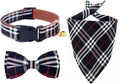 Yizepet Dog Collar with Bow Tie- Adjustable pet Collar for Dogs with Plastic Buckle Collar, Stylish Pattern for Small Medium or Large Boy and Girl Dog and Cat