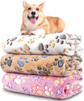 Dog Blankets for Small Medium Dogs Washable, 3 Pack Pet Blanket Washable 30" x 20", Fuzzy Soft Puppy Throw Cover for Kennel Crate Bed