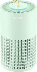 AIRROMI Air Purifier for Bedroom with HEPA 3-in-1 Filter, Pet Air Purifier for Home Cat Pee Smell, Covers Upto 990 Ft², Quiet 360°intake Air Cleaner for pet hair,allergies,Dust,Smoke A2001 Green