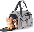 Ownpets TSA Airline Approved Large Pet Carrier, Soft Sided Cat Dog Carrier for Small Pets, Underseat, Waterproof, Foldable for Medium Big Cats 20 lbs+ & 2 Kittens/Puppies (17.7"x11.8"x12.2")