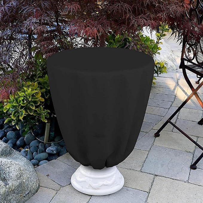 Yumna Fountain Cover 210D Oxford Waterproof Dustproof Cover, Heavy Duty Waterproof Bird Bath Cover, 100 Weather Resistant Water Fountain Cover for Winter Outdoor Garden Fountain Statue, 89x61cm