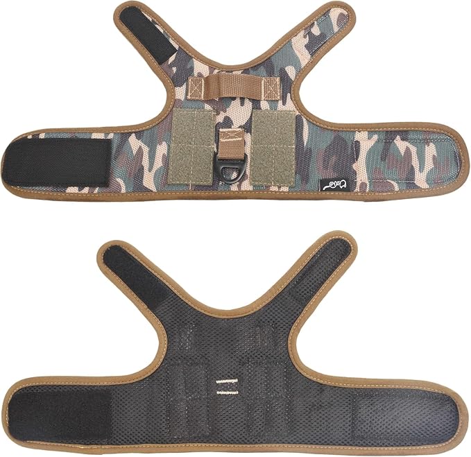 Tactical Cat Harness and Leash for Walking Escape Proof Breathable Mesh Fabric, Green Jungle Camo, XX-Large, Adjustable Cat Walking Jackets, Padded Stylish Cat Vest
