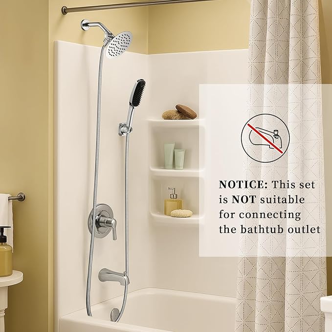 G-Promise 3 Mode Dog Shower Attachment with Pause Mode, Dog shower Sprayer with 118 Inches Stainless Steel Hose, Metal Diverter, Adhesive Holder, for Fast and Easy Dog Bathing and Cleaning(Chrome)