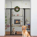 51" Extra Tall Cat Gate for Doorway Auto Close Encrypted Cat Gate 28.5"-48.7" Adjustable Width Pet Gate Include 5.5" and 8.26" Extension Kits No Drilling Pressure Mount Kit