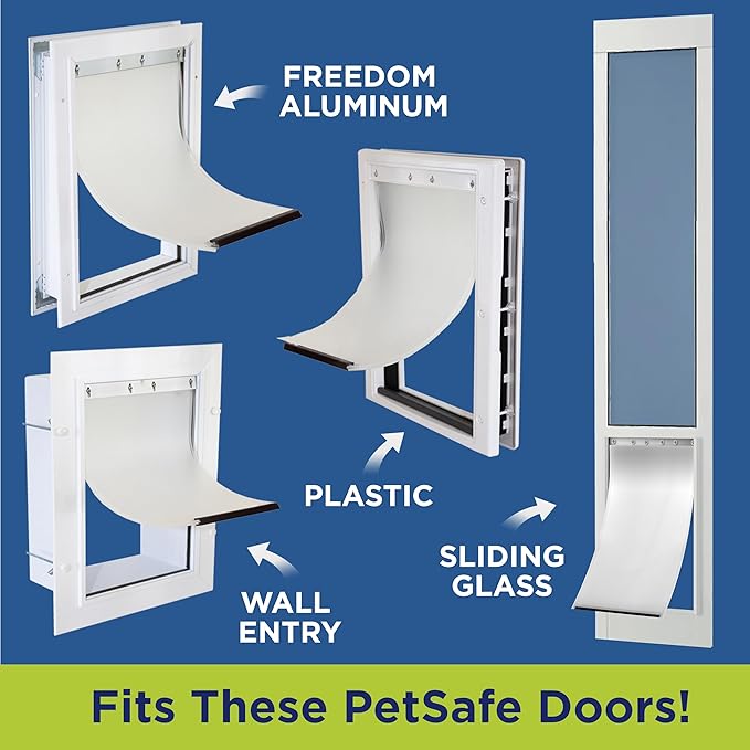 Large Replacement Dog Door Non PVC Flap Fits PetSafe PAC11-11039 - Measures 10 1/8" x 16 7/8" Longer Lasting, Most Energy Efficient, Less Shrinkage, BPA Free (Pack of 2)
